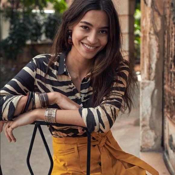 Sezane Tops - Sezane Pierro Zebra, size 38, NWOT